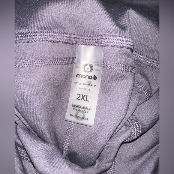 🆕MONO B FLORAL MESH SPLICE LEGGINGS🆕 - Picture 9 of 10